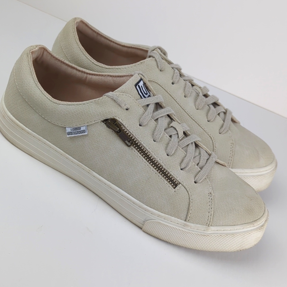 LONDON UNDERGROUND Women's Leather Lillie Sneakers Size 11